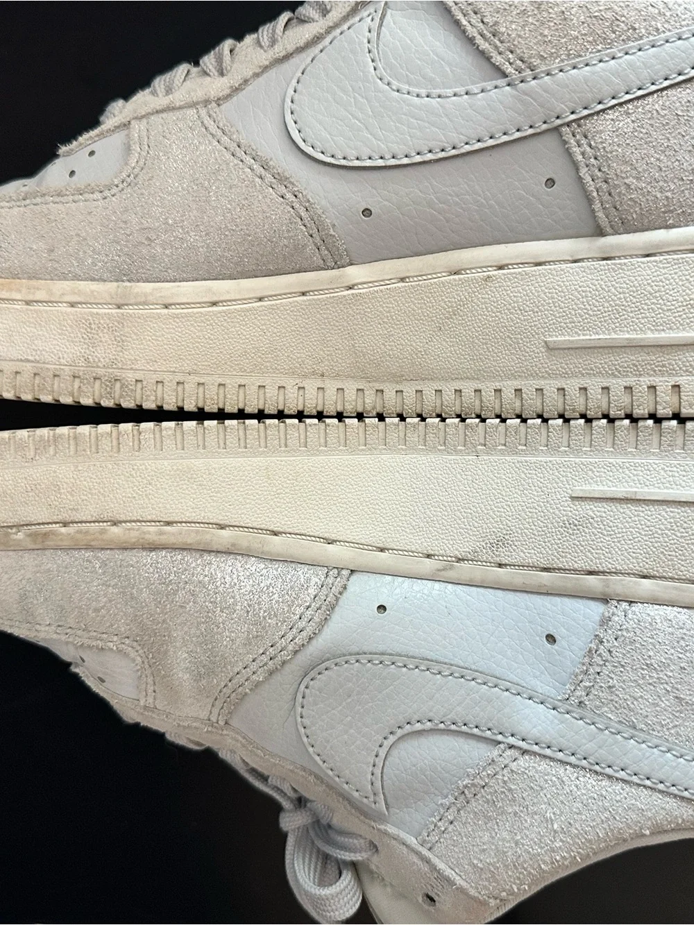 Nike Air Force One Women's Low-Top Sneakers in white and silver